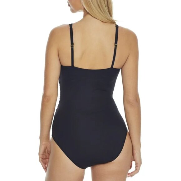 NWT Bleu Rod Beattie Women's Kore Shirred Front One Piece Sizes 4-12 $120 AA352 - Picture 6 of 6
